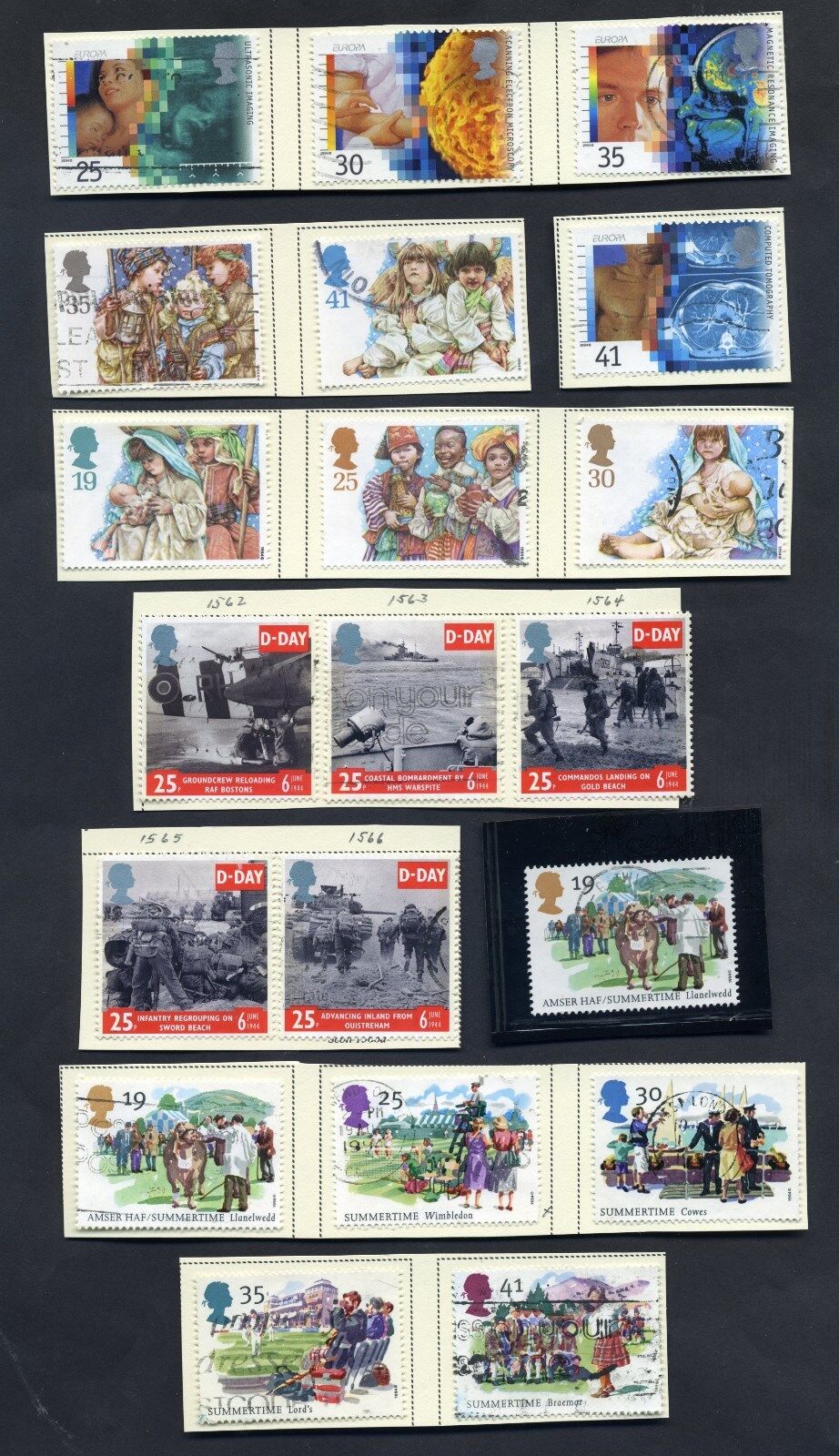 Lot of 55 stamps, UK, 1994 Scott Identified, Nine Complete Sets Без бренда - фотография #4