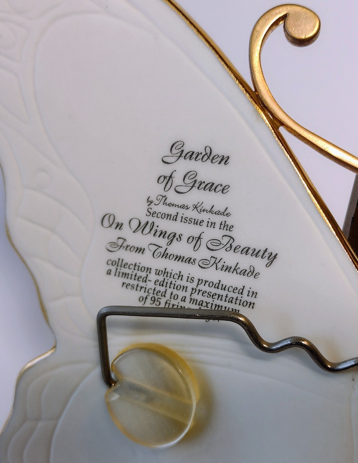 Bradford Xchg. Thomas Kincaid JEWELED BUTTERFLY Wall Art EUC On Wings of Beauty Thomas Kinkade - фотография #12