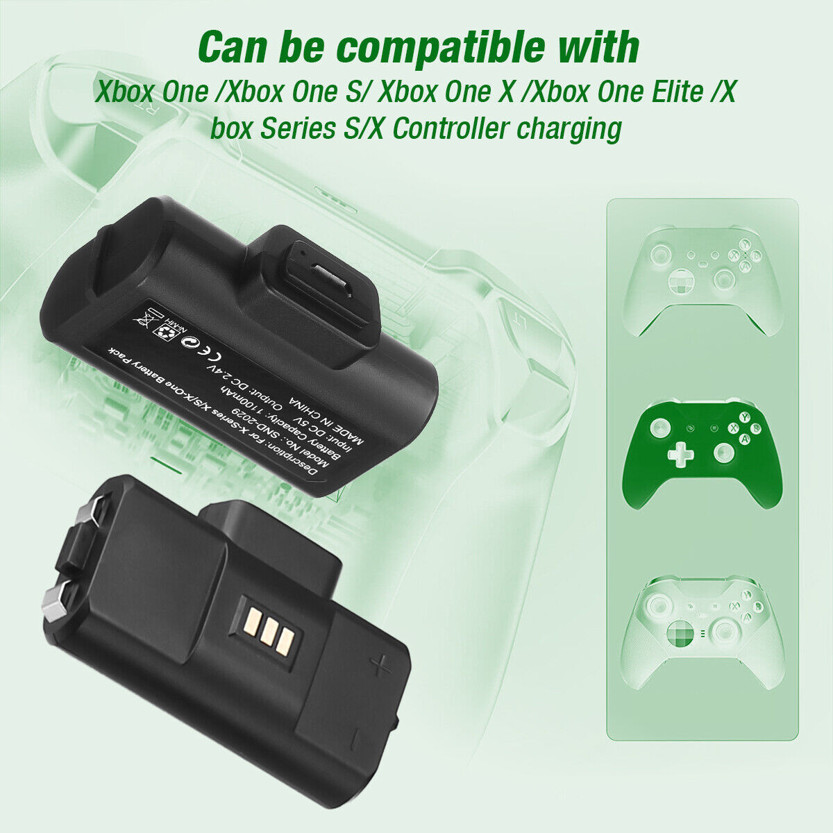 Rechargeable Battery Pack For XBox One X/S Series X/S Controller & Charger Cable EBL Does not apply - фотография #5