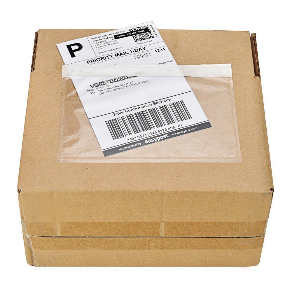 100 Packing List Pouches 7.5x5.5 Shipping Label Enclosed Envelopes Adhesive Unbranded Does not apply - фотография #7