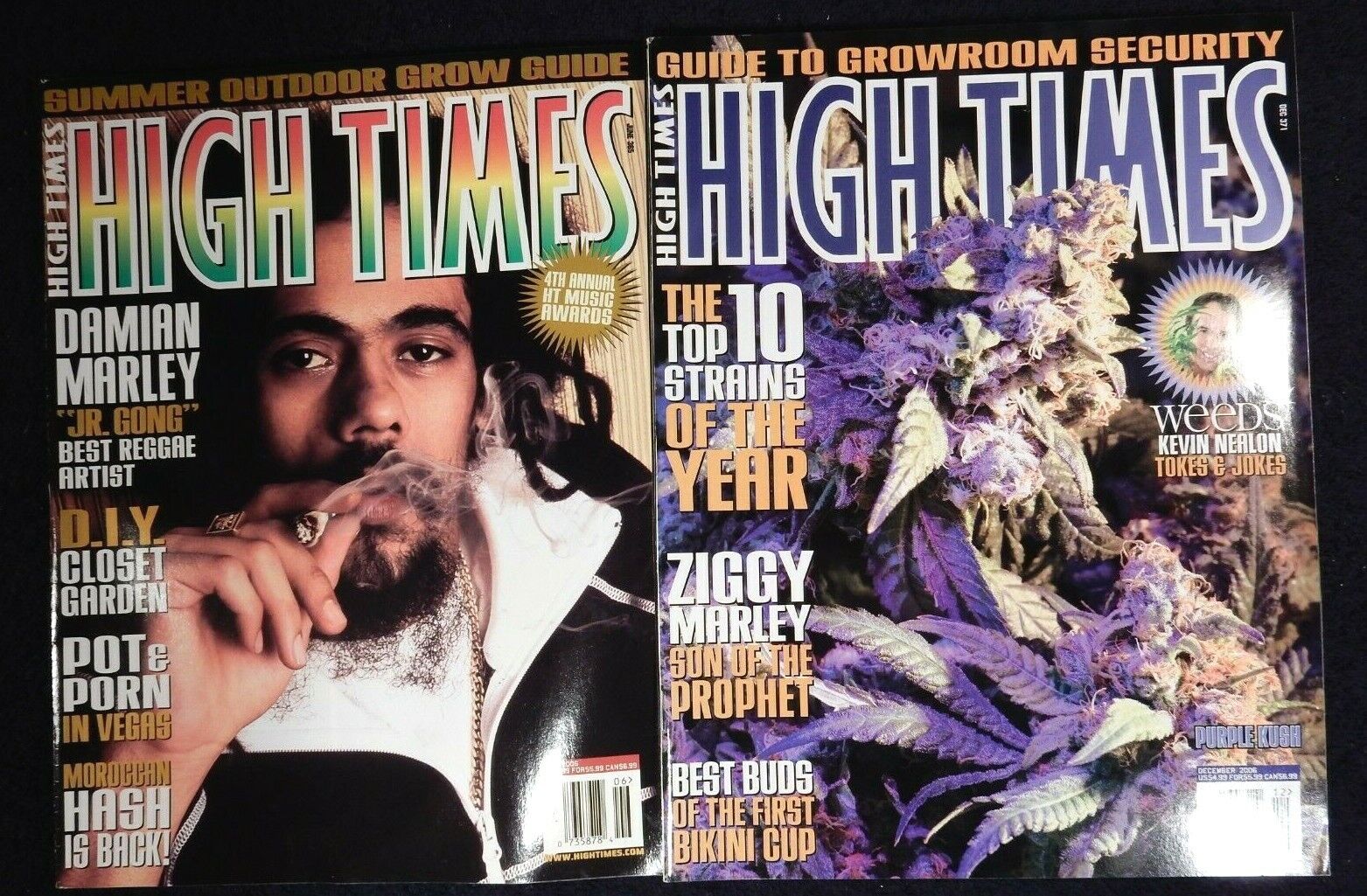Damian Marley, Ziggy Marley High Times - LOT OF 2 Rare Magazines +Security guide Без бренда