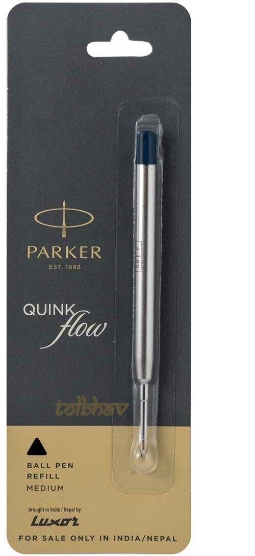 5 X Parker Quink Flow Ball Point Pen BP Refill Refills Black Ink Medium Nib New PARKER 9000017713 - фотография #5