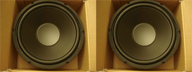 NEW (2) 12" SubWoofer Replacement Speakers.8 ohm.Woofer Pair Drivers.BASS.sub. audioselect 12in.SK-1000.Fisher XP75a.twelve inch.altavoz