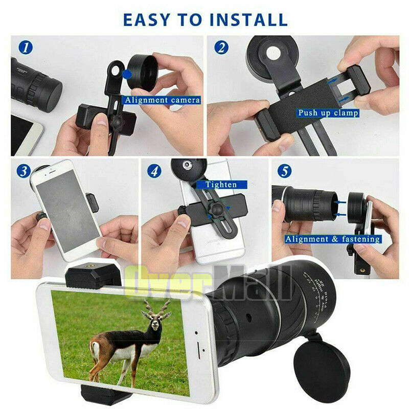 16x52 Zoom HD Vision Monocular Telescope Hunting Camera HD Scope + Phone Holder MUCH Does Not Apply - фотография #13