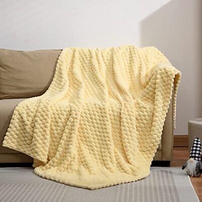 Flannel Fleece Throw Blanket 60x80 inches Hexagon Jacquard Decorative Fuzzy B... Excervent Does not apply - фотография #3