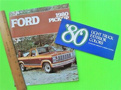 1980 FORD PICK-UP TRUCK 20-pg COLOR BROCHURE + BONUS Flareside XLT Lariat MINT Без бренда