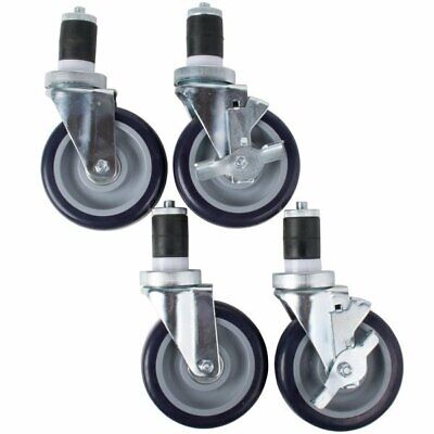 (SET OF 4) 5'' Work Table Equipment Stand Swivel Stem Casters Caster with Brakes Regency Tables &amp; Sinks Does not apply - фотография #6