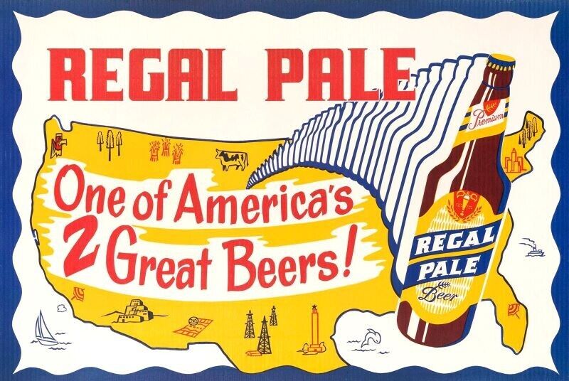 Regal Beer of La Crosse, Wisconsin NEW Sign: 16x24" USA STEEL Regal