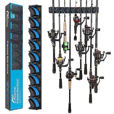 2 pack Vertical Fishing Rod rack Wall Mounted Fishing Rod holder 2 Up Plusinno Does not apply
