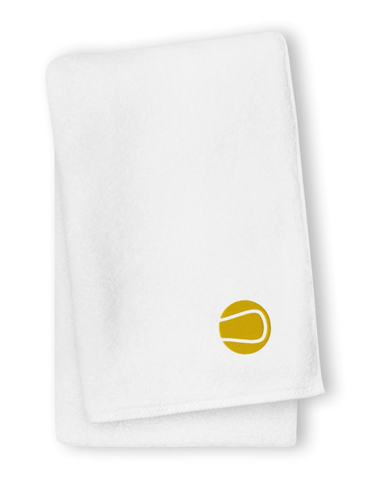 White Tennis Towel (Tennis Ball Embroidery) Cali City Apparel