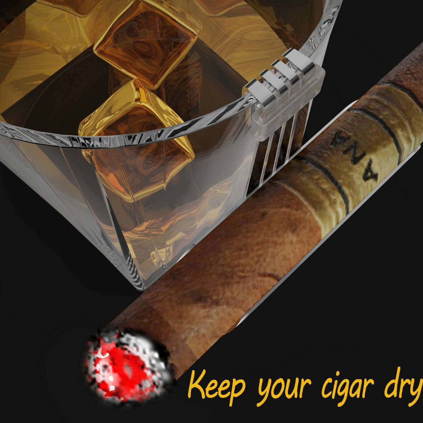 2pcs Clip-on Cigar Glass Holder Whisky Glass Rest Gift for Cigar Whiskey Lovers Без бренда - фотография #5