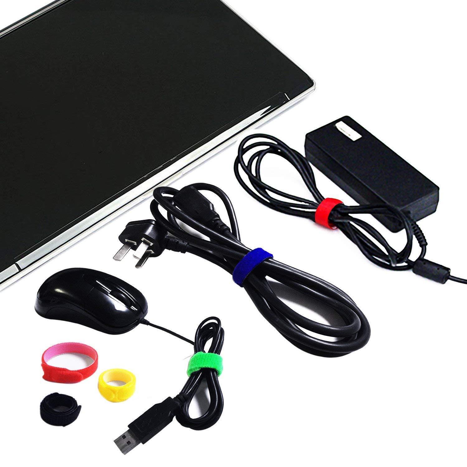 120pcs Microfiber Cloth Cable Straps Hook Loop Reusable Fastening Cable  6" Ties VELCRO BKB - фотография #4