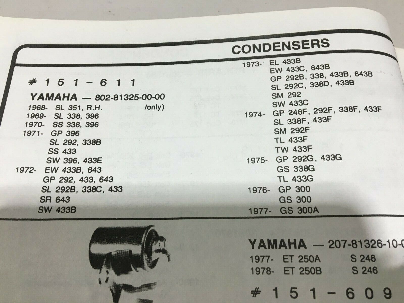 Vintage NOS Spyder Points Condensers Yamaha Sno Jet SST SS SL Star Super Whisper Unbranded Does Not Apply - фотография #3