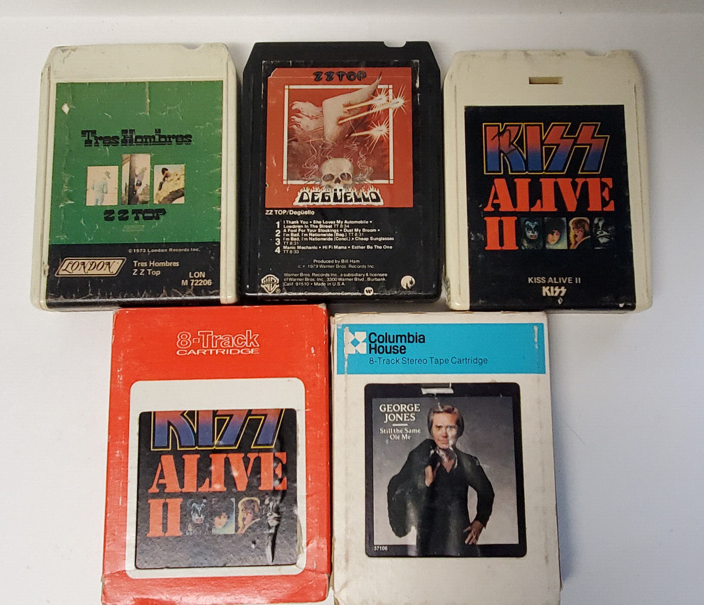 8-Track Lot Untested Various Artists Lot of 5 ZZ Top Kiss George Jones Без бренда
