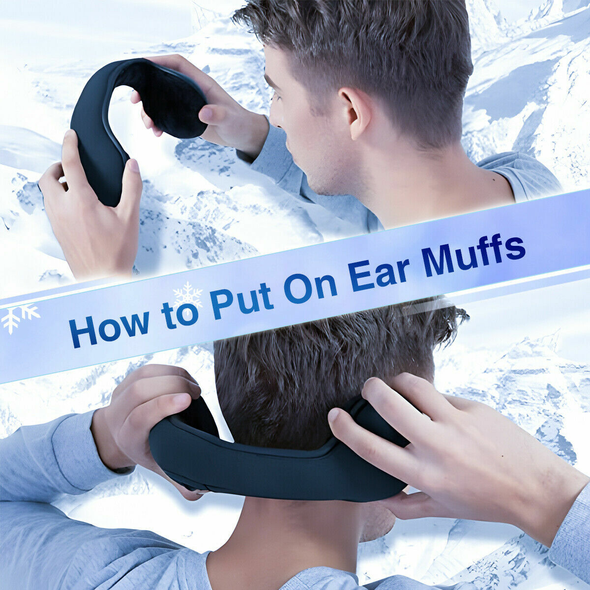 2 x Men Women Ear Muffs Winter Ear warmers Fleece Earwarmer Behind the Head Band Unbranded Does not apply - фотография #9