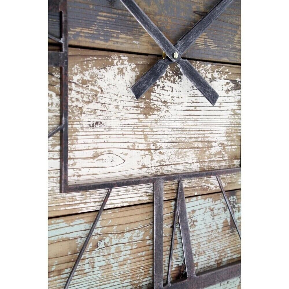 Oversized Wall Clock Modern Farmhouse Rustic Square Country Shabby Chic Deco Unbranded 22801515 - фотография #21