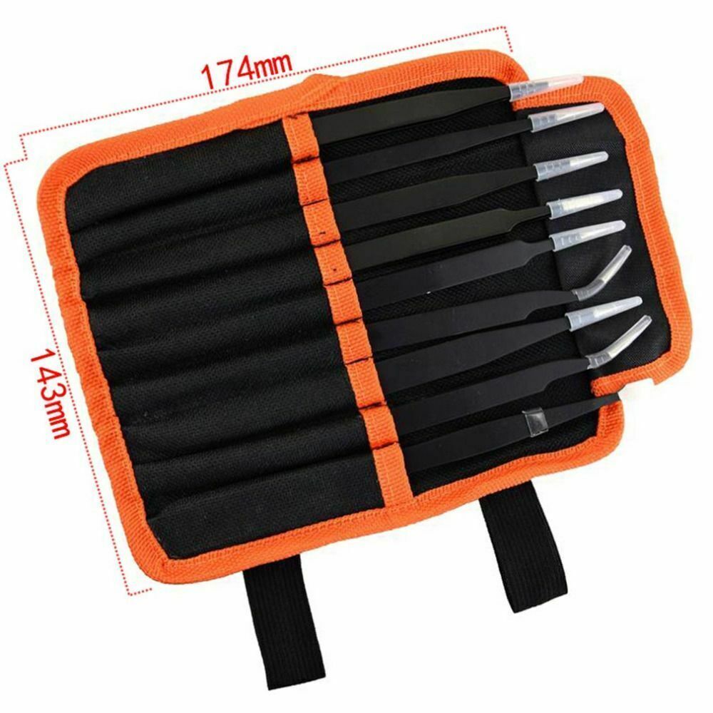 10pc ESD Tweezers Precision Set Stainless Steel For Electronics & Jewelry Repair Unbranded Does Not Apply - фотография #9