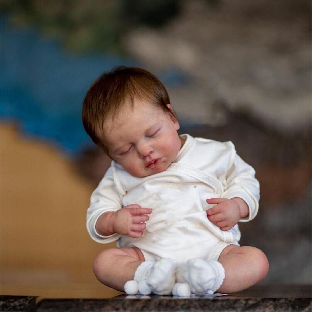 20Inch Reborn Baby Dolls Sleeping Preemie Lifelike Newborn Soft Vinyl with Veins Anano - фотография #2
