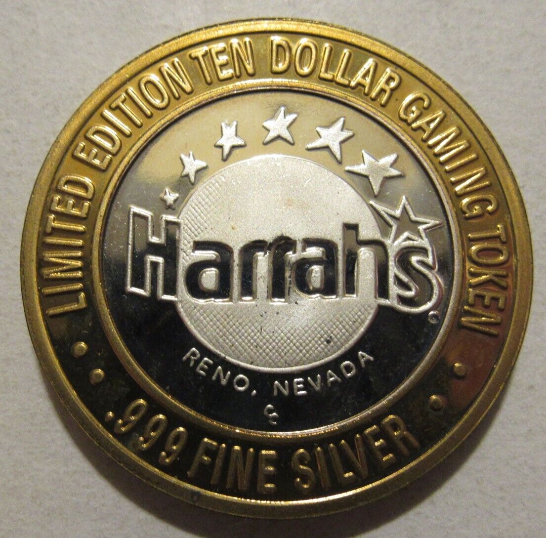 Harrahs Babe Ruth Ten Dollar Silver Gaming Token Без бренда - фотография #2