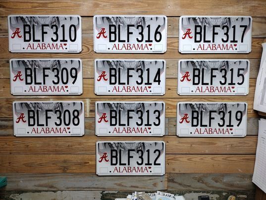 Alabama Lot of 10 Expired 2015 License Plate Auto Tags BLF310 Без бренда