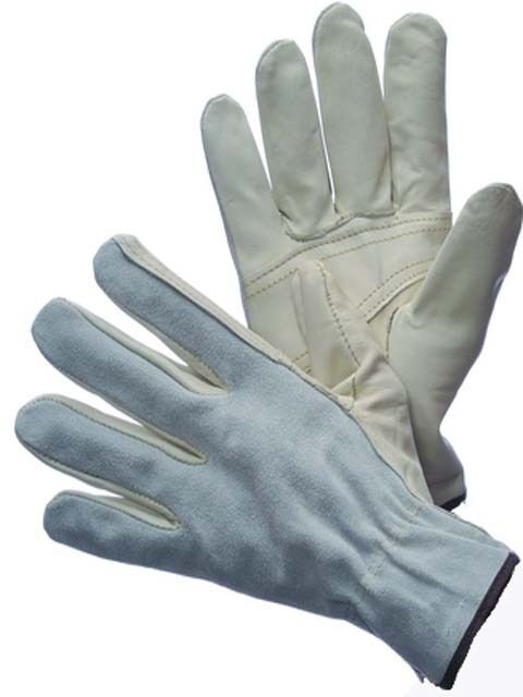 2 PAIRS DRIVER WORK GLOVES, KEYSTONE, COW GRAIN WITH SPLIT LEATHER BACK - XL Elisanliving Does Not Apply