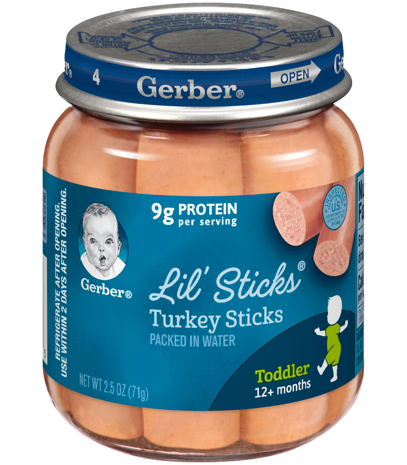 Gerber Lil Sticks Turkey Sticks Baby Food 12+ Months - 2.5 Oz - Pack of 10 Gerber Does not apply