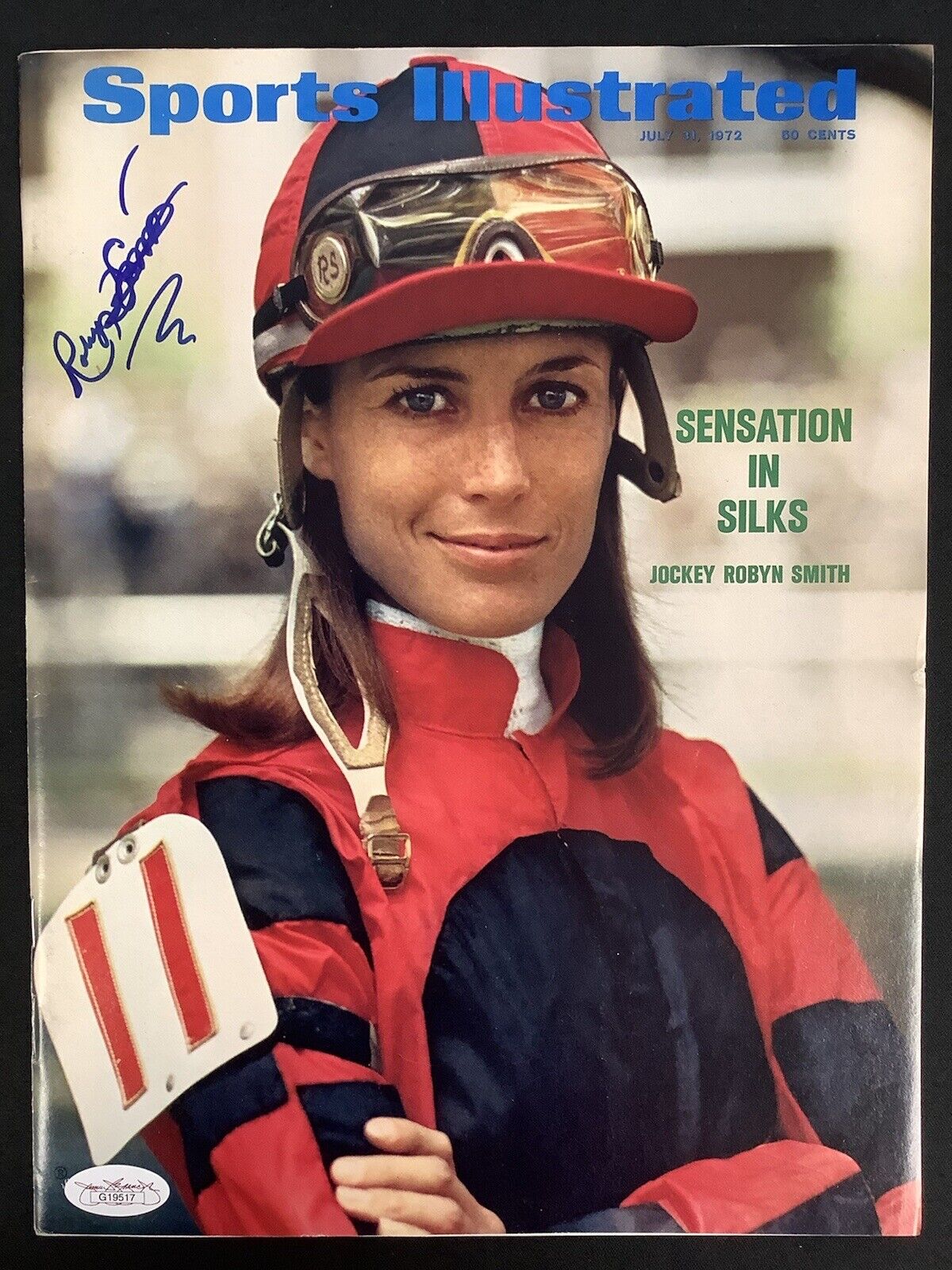 Robyn Smith Signed Sports Illustrated 7/31/72 NO LABEL Jockey Silk Autograph JSA Без бренда