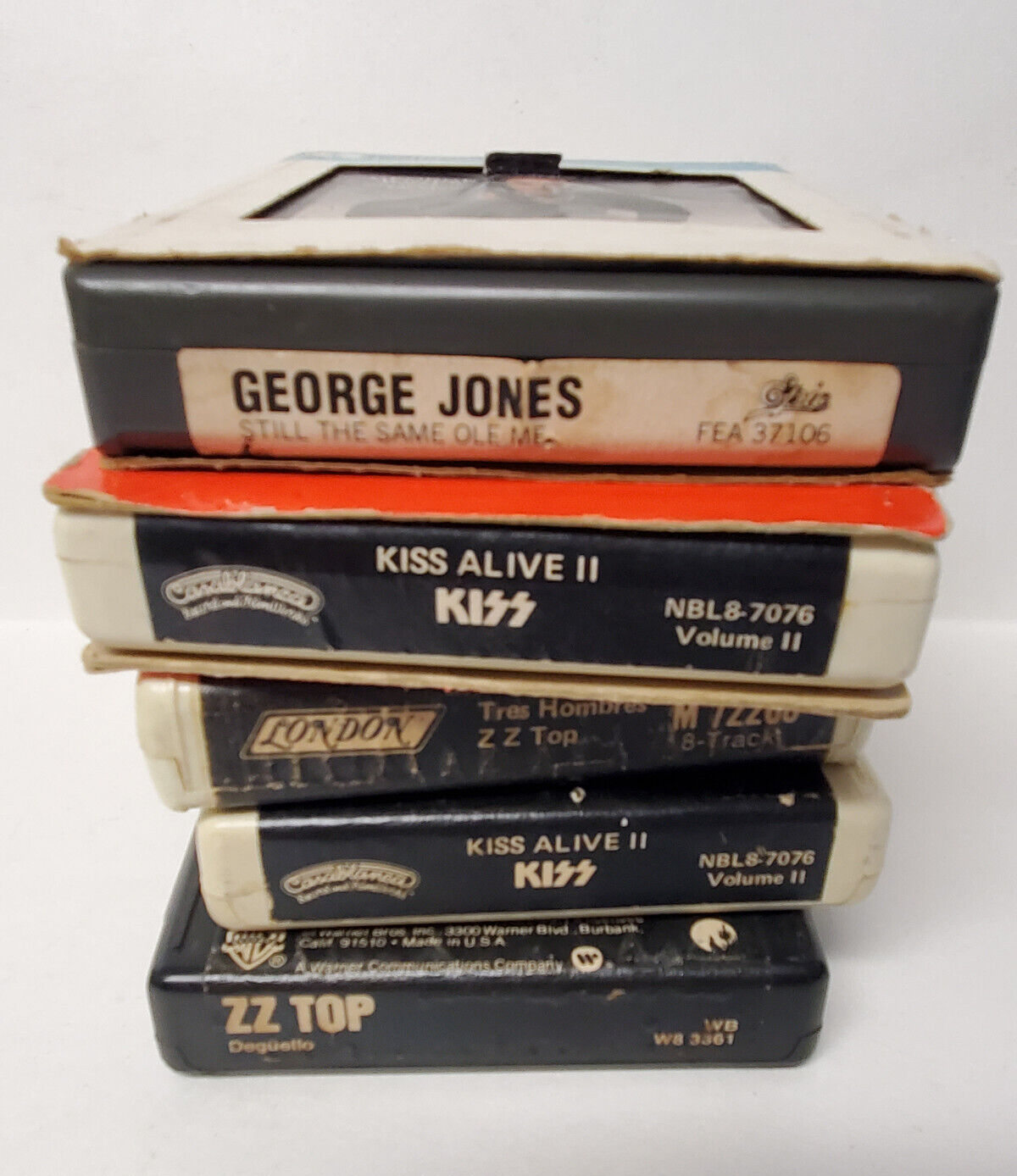 8-Track Lot Untested Various Artists Lot of 5 ZZ Top Kiss George Jones Без бренда - фотография #2