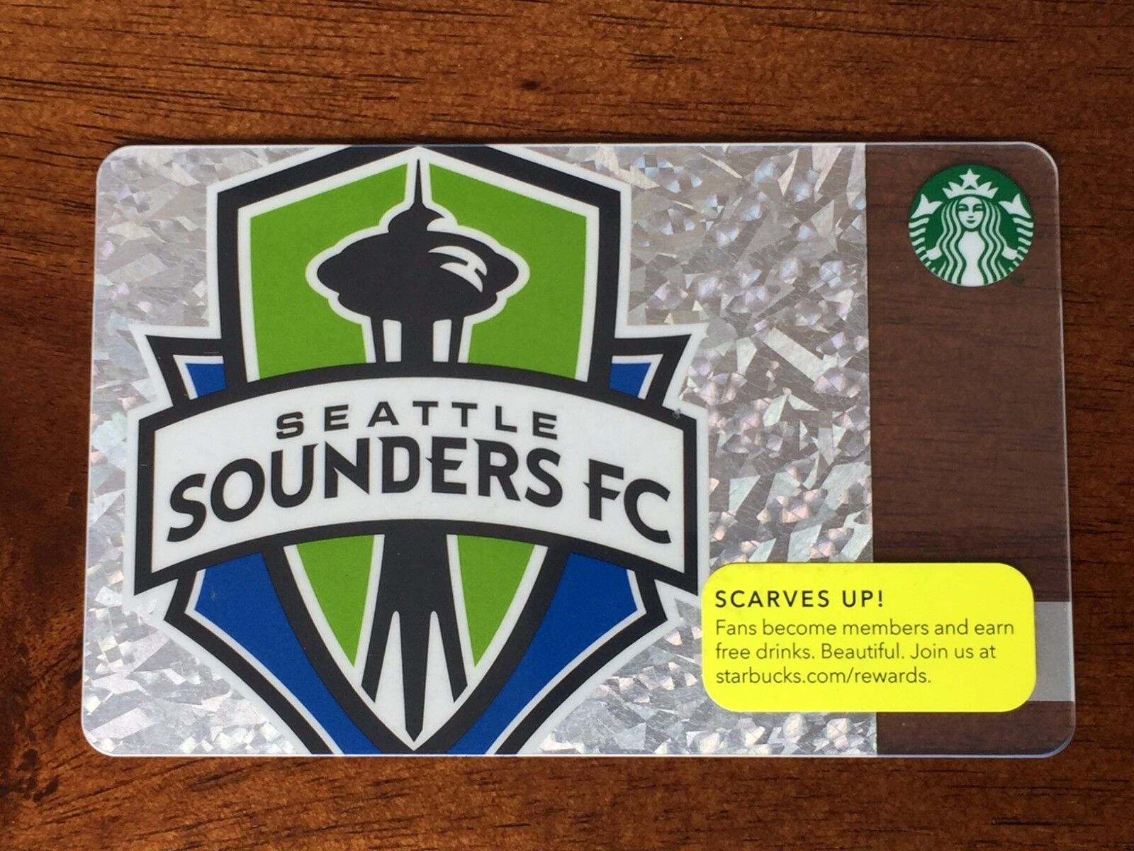 Starbucks SEATTLE SOUNDERS 2013 FC Soccer Gift Card Limited Edition - New Mint Без бренда