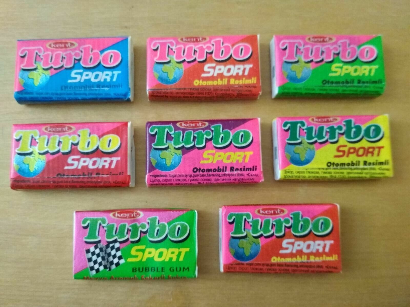 Turbo Sport Kent 2003 Turkey bubble gum, whole bubble gum set. Rare! Без бренда