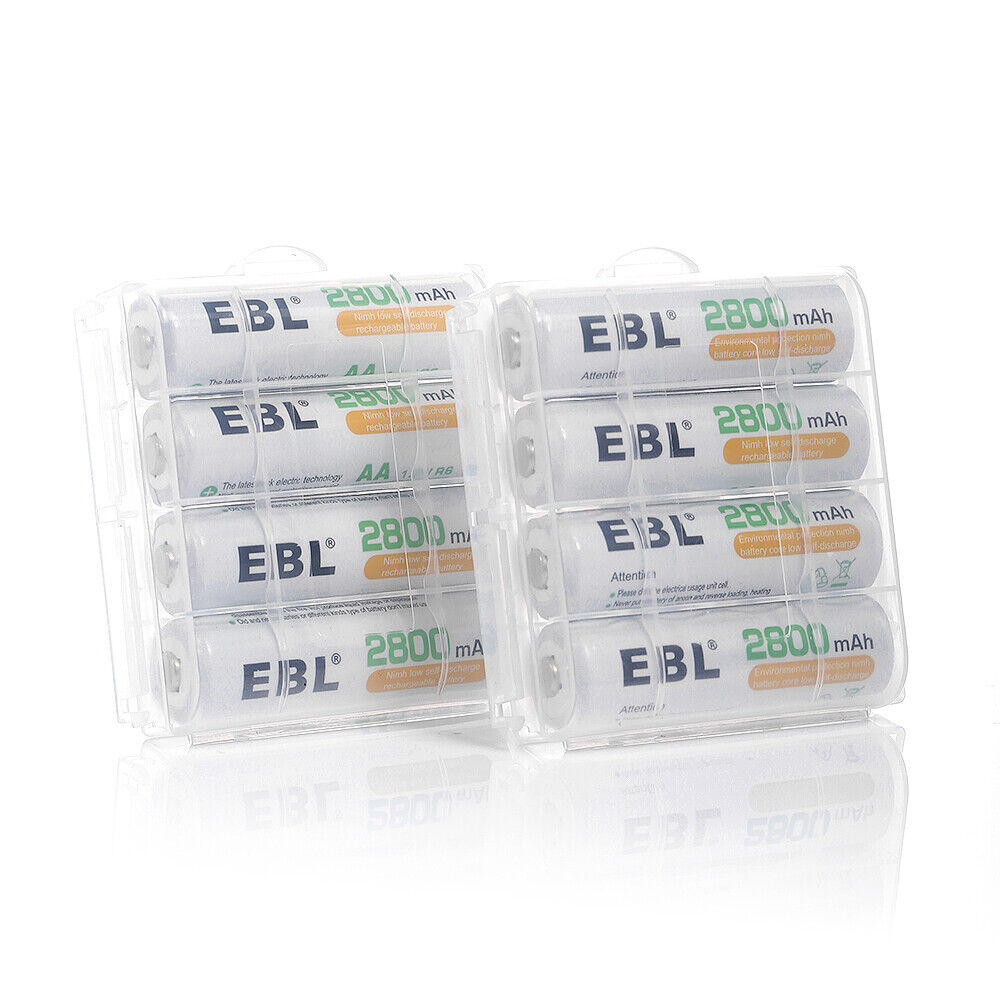 EBL AA AAA Rechargeable Batteries Ni-Mh 2800mAh 2300mAh 1100mAh 800mAh + Box Lot EBL 2A-3A-NIMH - фотография #13