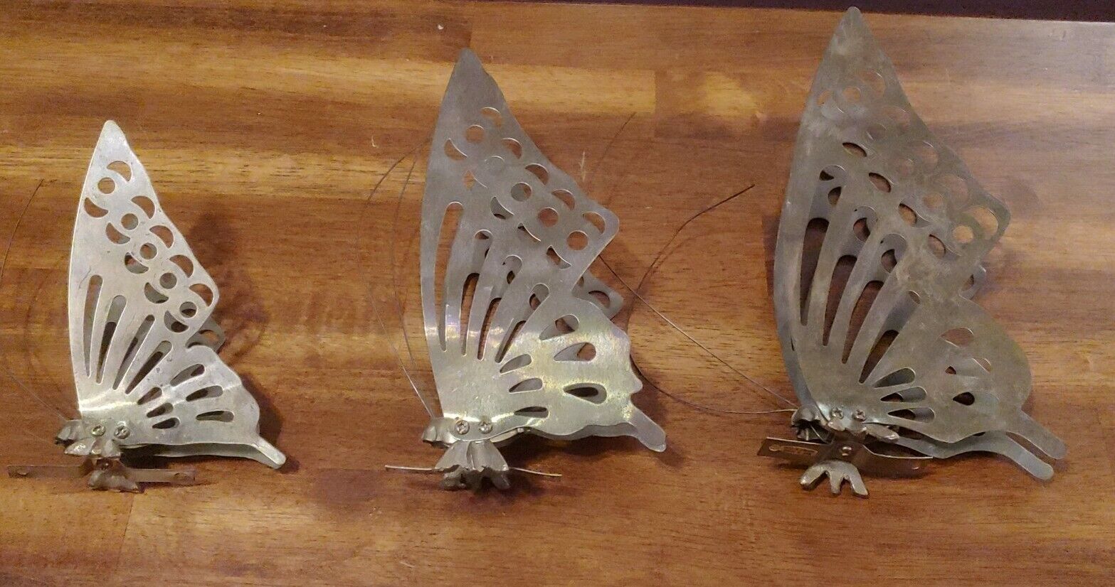 Set of 3 Metal Butterflies 3D Wall Mounted Butterfly Great Shadow Cast. Без бренда