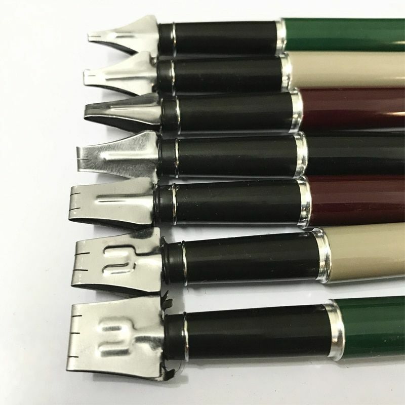 7pcs Fountain Pen Parallel Black Ink Pen Set 2mm-11mm Calligraphy Writing Set 7pcs Fountain China 7pcsFountain001