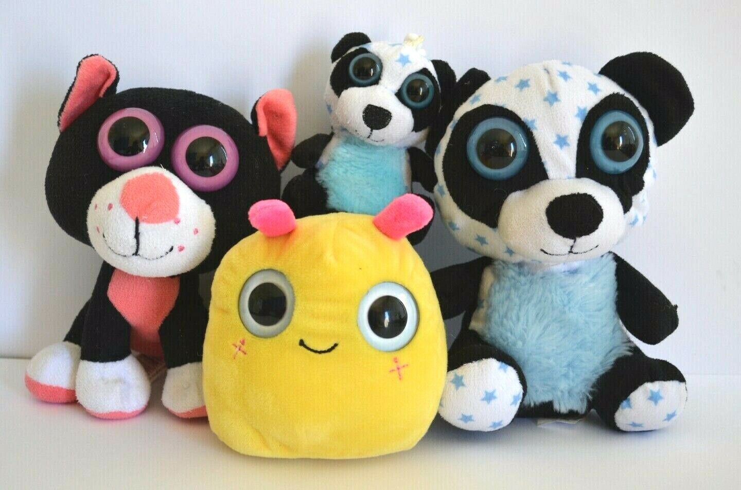Big Eyes Cute Plush Cuddly Toys Dolls Snail Panther Panda 20CM  3 Lot Plus Bonus Unbranded Does Not Apply