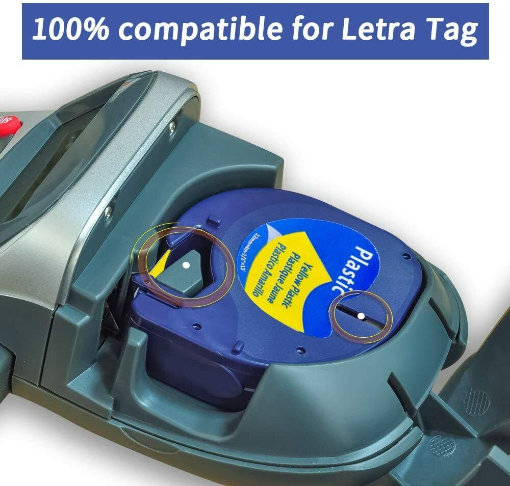 Compatible Dymo LetraTag Refill 91330 91331 91332 Paper Plastic Label Tape 1/2'' Fimax A16952-A91335-7 - фотография #2