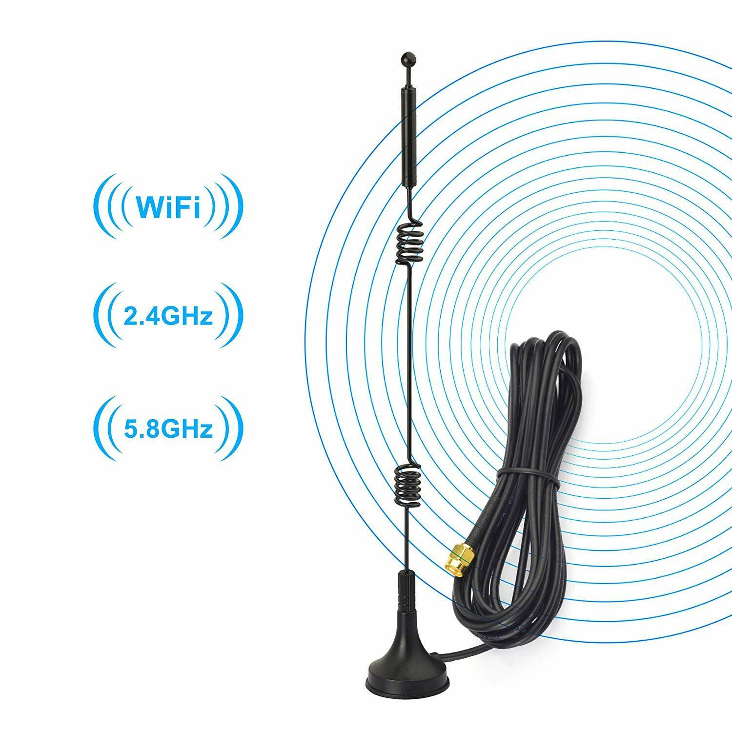 2X Dual Band WiFi Magnetic MIMO RP-SMA Antenna for WiFi Router Wireless Network  Eightwood TB5534 - фотография #2