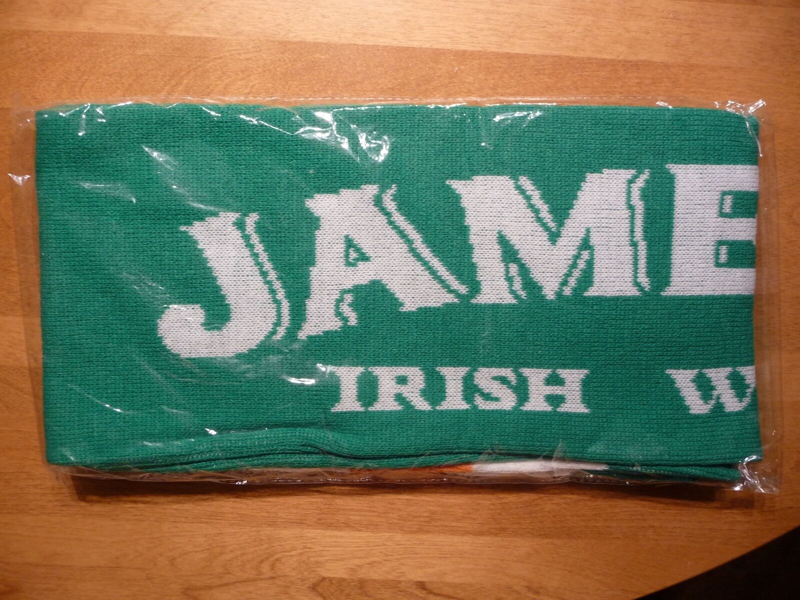 Jameson Whiskey St Patricks Day Embroidered Irish Flag Unisex Knitted Scarf, NEW Jameson - фотография #5