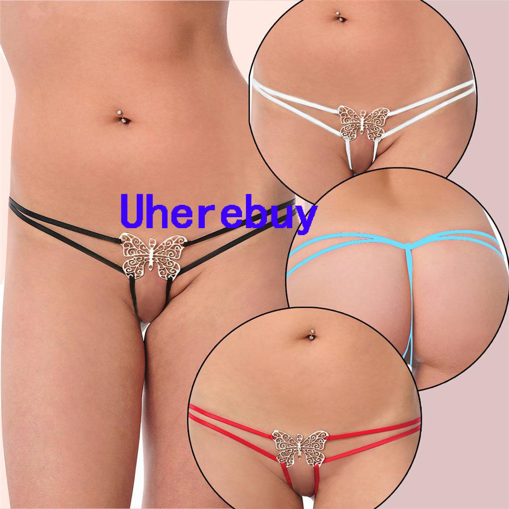Sexy-Lingerie-Women's-Crotchless-Bandage-Thongs-Panties-G-String-Underwear USA Unbranded Does not apply
