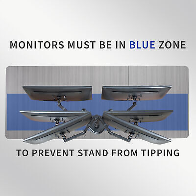 VIVO Black Dual Monitor Articulating Desk Stand Mount, Fits Up to 27" Screens VIVO STAND-V002F - фотография #4