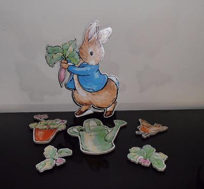 Peter Rabbit Figurine Made in Scotland & set of wall hangings Cute Nursery Decor Borders - фотография #9