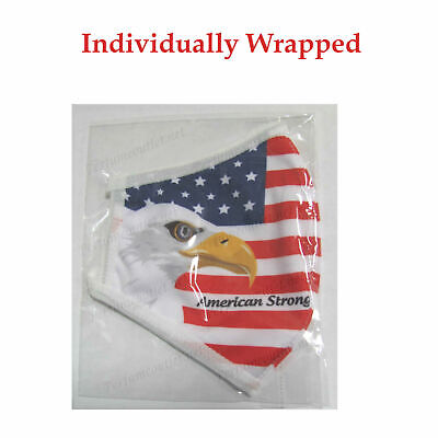 10 PACK/PCS American Eagle Flag /American Strong Reusable Face Mask Adult Unisex Unbranded - фотография #3