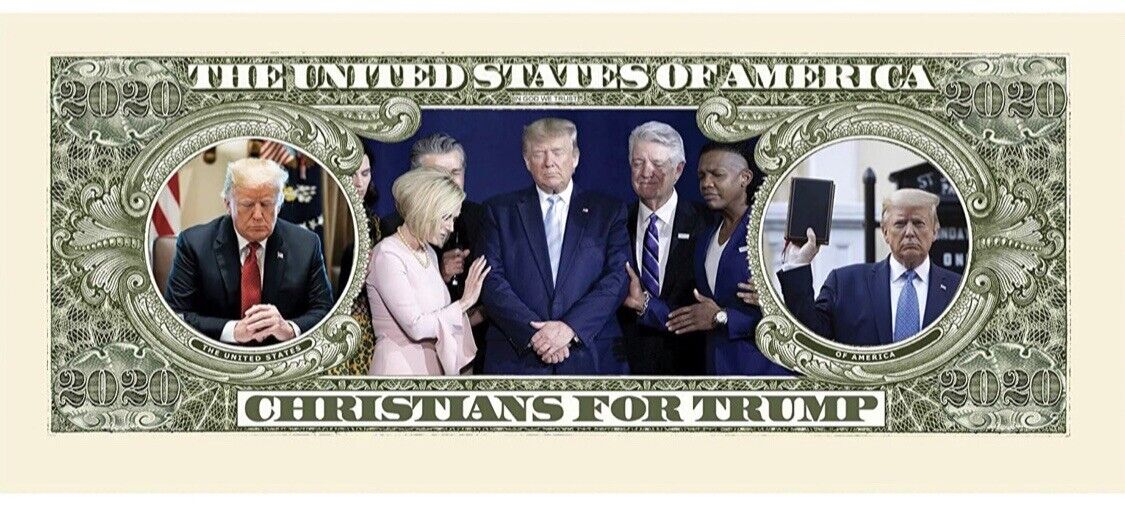 Donald Trump 2020 Christians Pack of 10 Collectible Funny Money Dollar Bills Без бренда NM476-25 - фотография #3