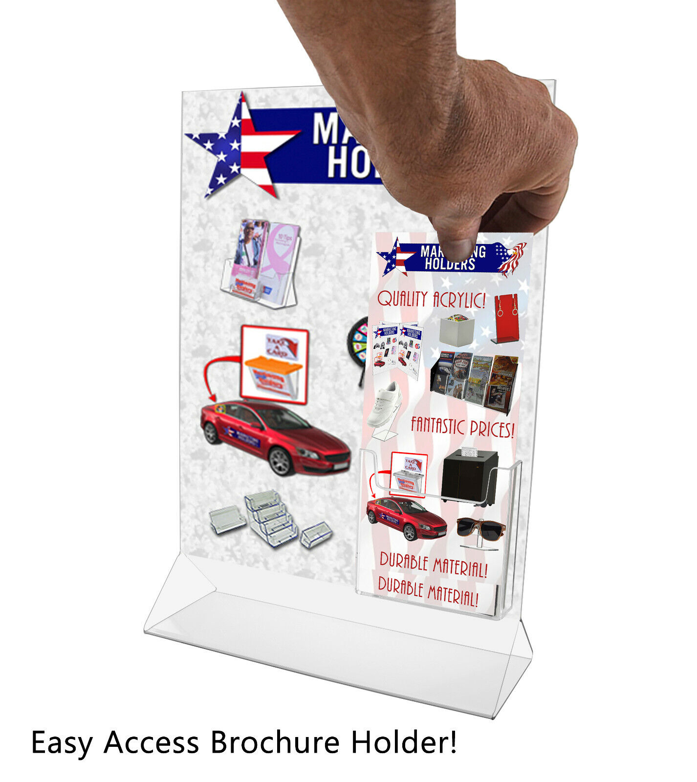 Sign Holder 11”W x 14”H with Tri-Fold Pocket Top Load Table  Qty 6 Marketing Holders Does Not Apply - фотография #4