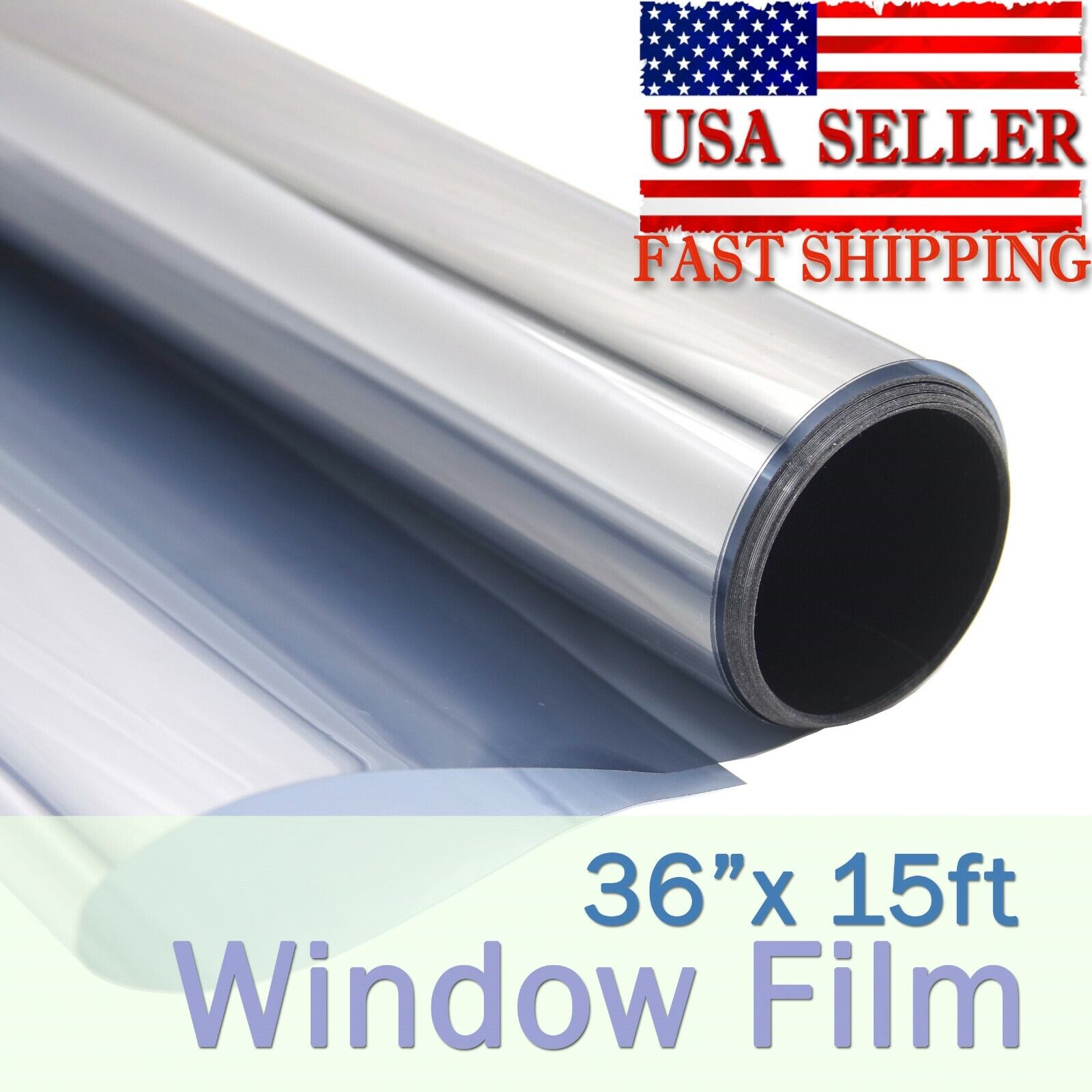 36"x15ft 20% Window Film Privacy Reflective One Way Mirror Tint Home Office UV AtoZ