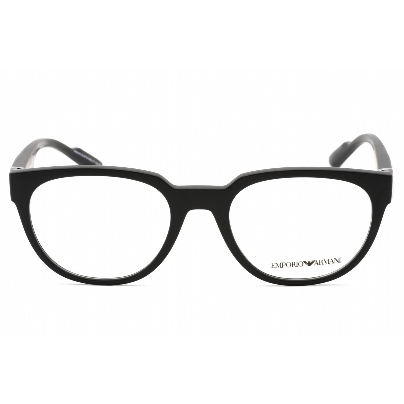 Emporio Armani Men's Eyeglasses Matte Black Full Rim Round Frame 0EA3224 5001 Emporio Armani 0EA3224 5001 - фотография #2