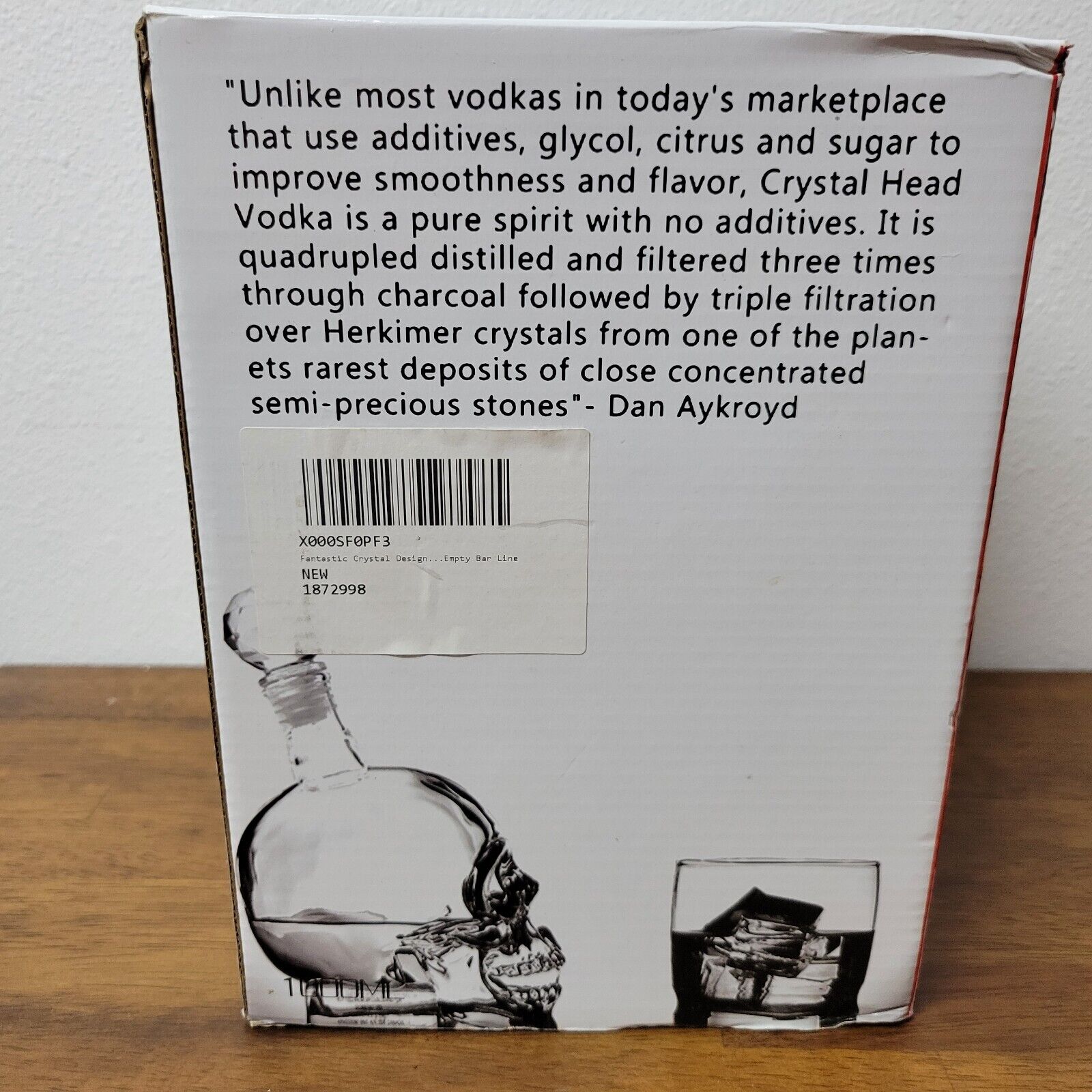 Crystal Head Vodka Decanter Glass Skull Barware Dan Aykroyd Design New  Crystal Head Vodka - фотография #9