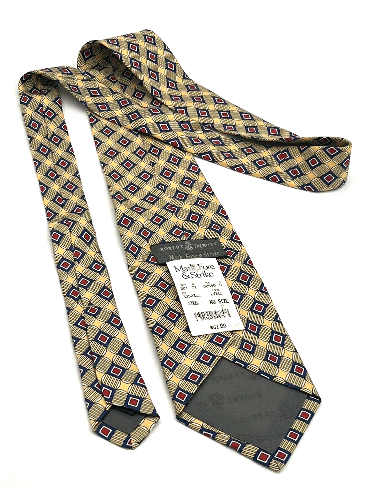 NWT Robert TALBOTT Neck Tie Men Dress Ties USA Neckties All Silk Necktie 56x3.8" Robert Talbott - фотография #3