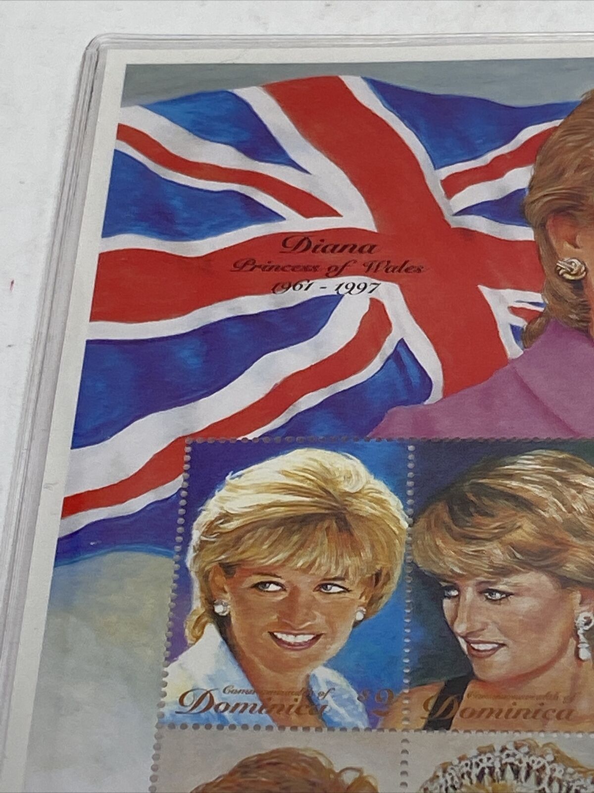 Princess Diana Royal Portraits Plate Block Of 4 Stamps Authenticity Certificate Без бренда - фотография #5