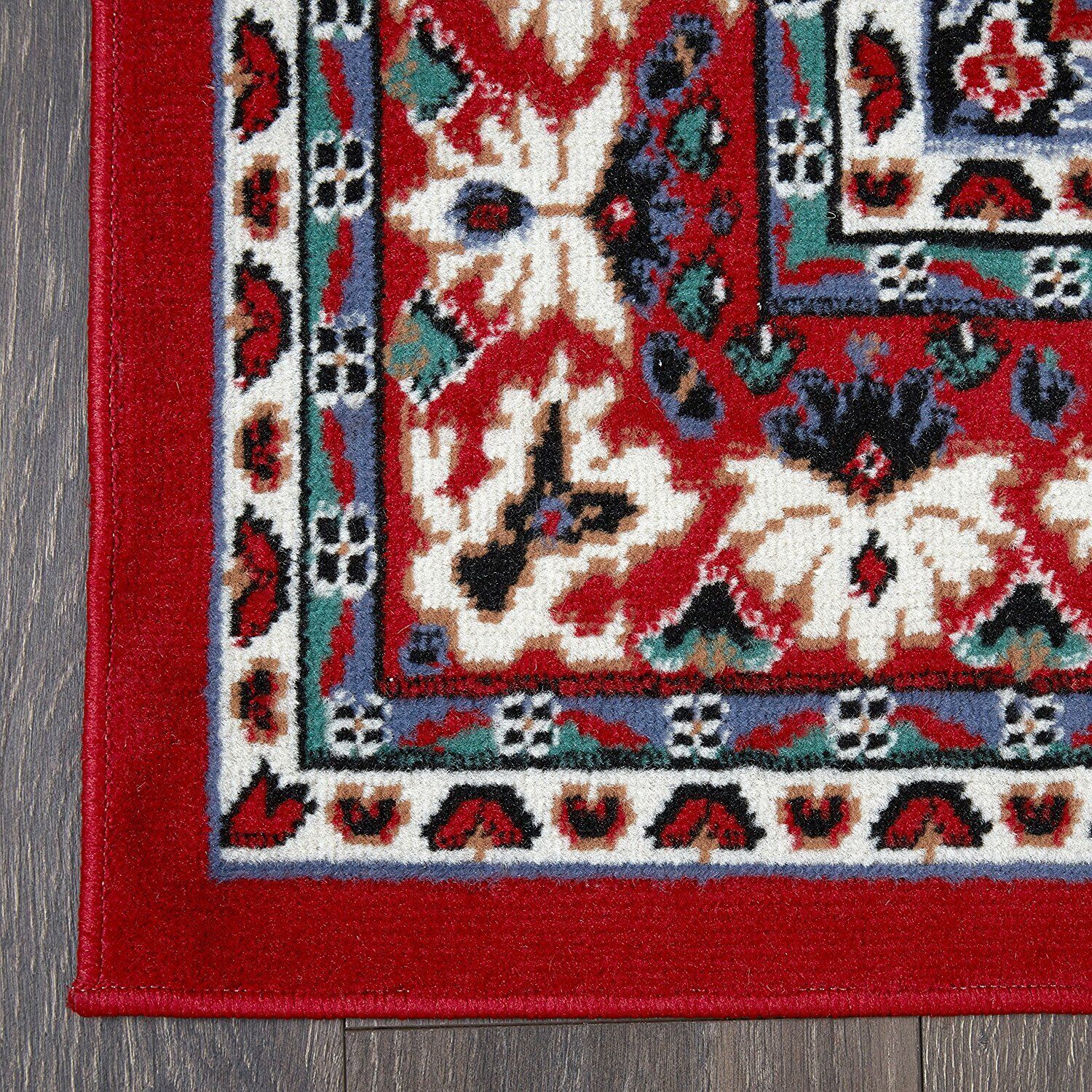 Red Green Blue 3 pc Area Rug Set Accent Mat Bordered Carpet Runner 5 x 7 ft 2x3 Unknown Does Not Apply - фотография #4