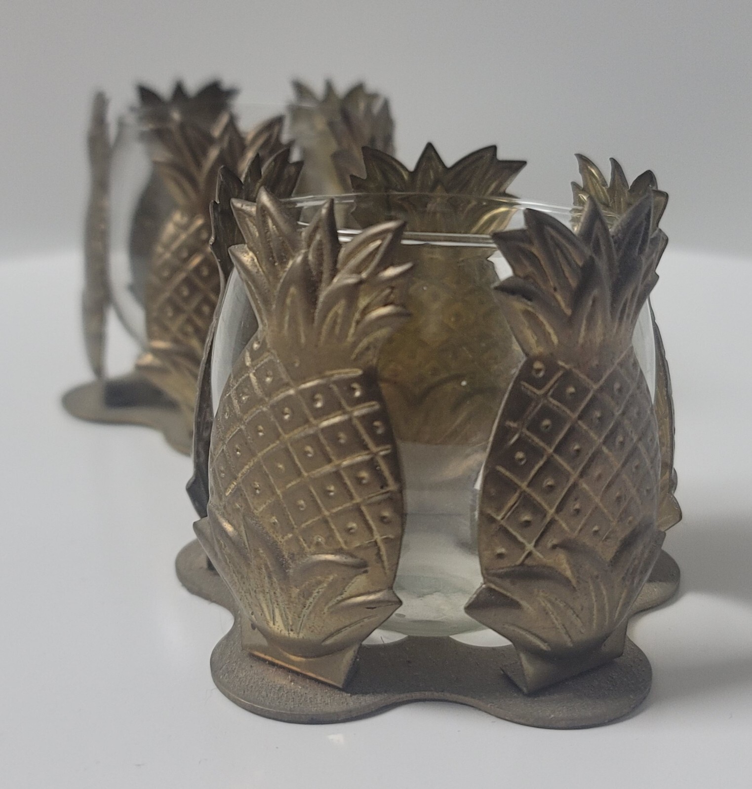 Interpur Brass Pineapple Votive Candleholders - Set of 2 Interpur - фотография #4